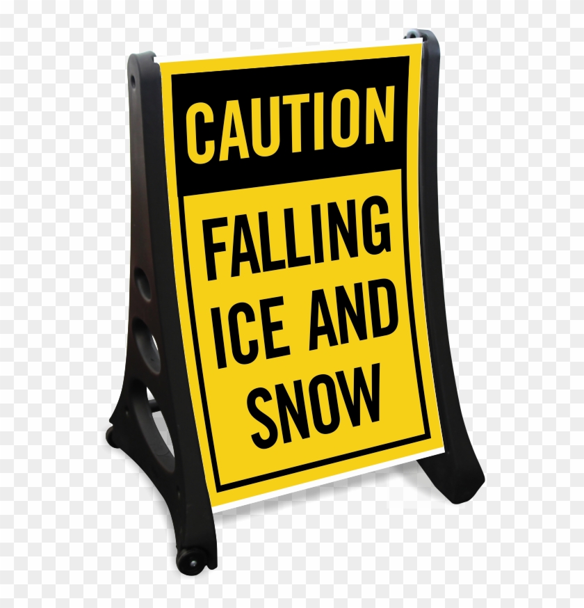 Falling Ice Snow A-frame Portable Sidewalk Sign Kit - Kiss And Drop Off #1402642