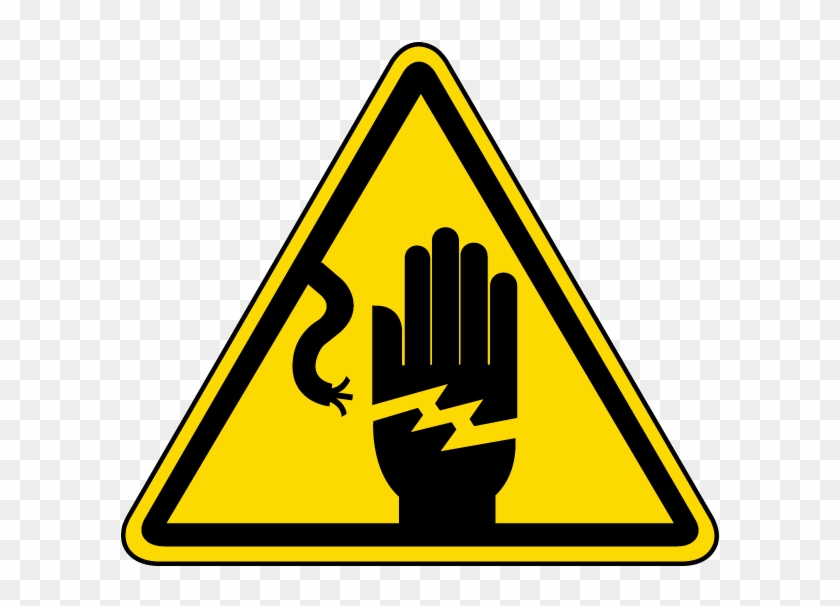 Electrical Shock Warning Label J By Safetysign - Electrical Shock Hazard Symbol #1402643