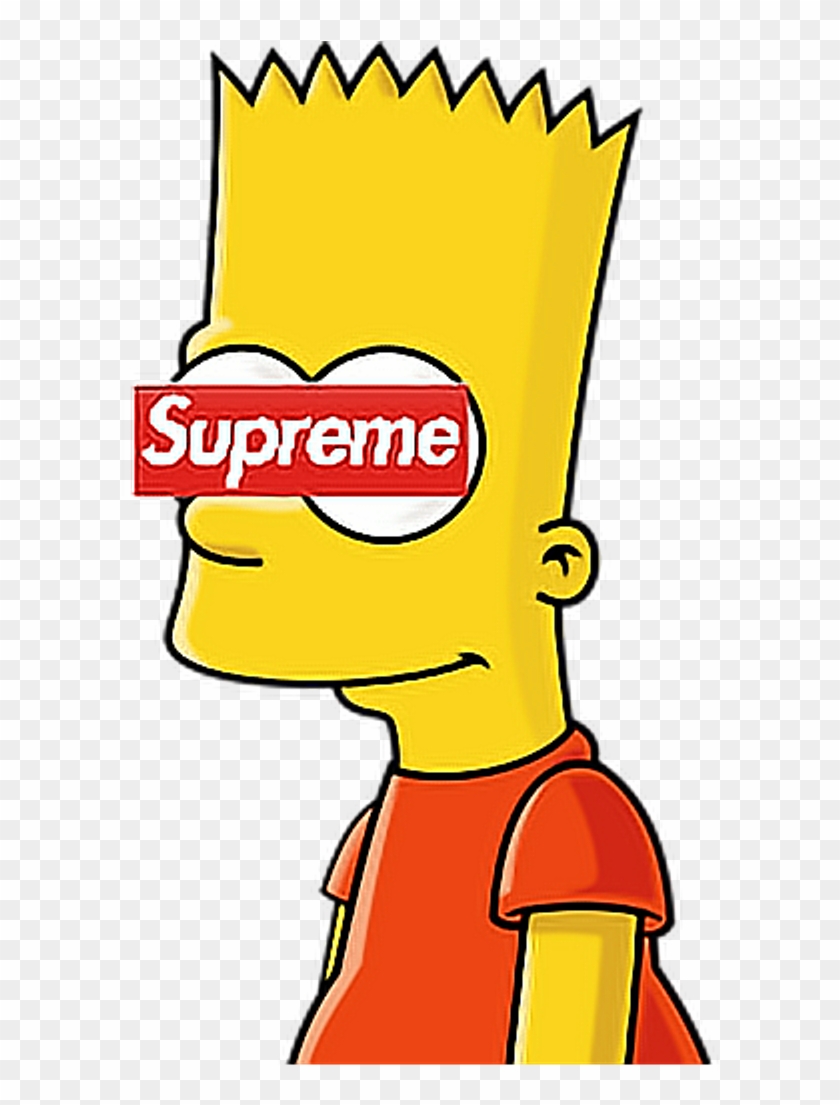 1009 X 1178 92 - Bart Simpson Supreme Png Clipart (#62633