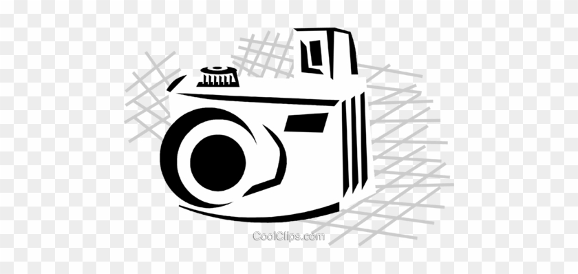 35mm Camera Royalty Free Vector Clip Art Illustration - 35mm Camera Royalty Free Vector Clip Art Illustration #1403031