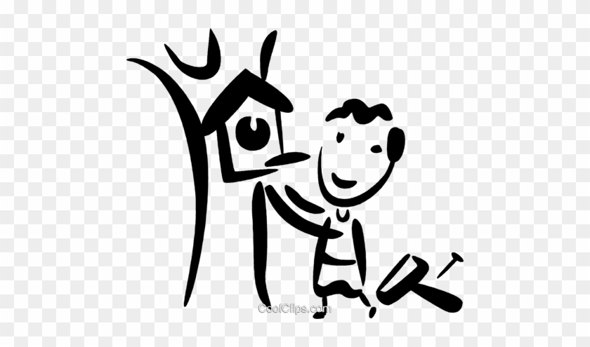 Bird Houses And Cages Royalty Free Vector Clip Art - Cartoon #1403092