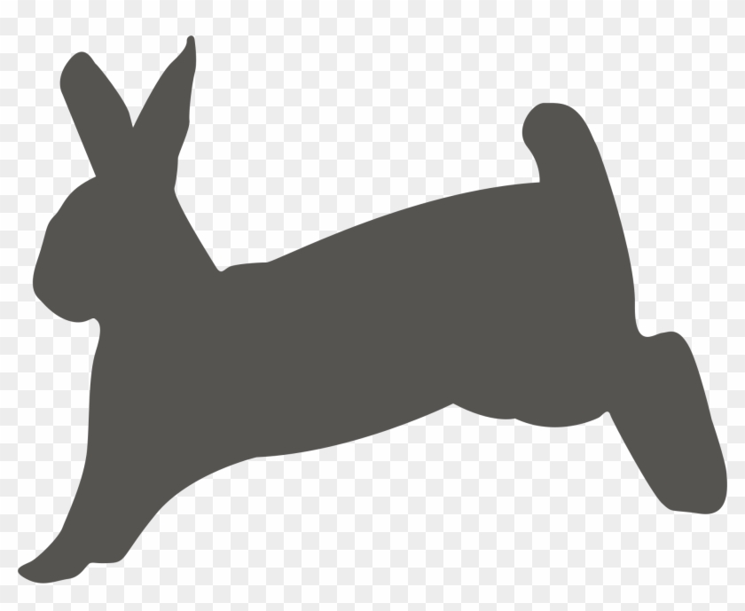 Hare Easter Bunny Rabbit Jumping Silhouette - Rabbit Hopping Silhouette Png #1403110