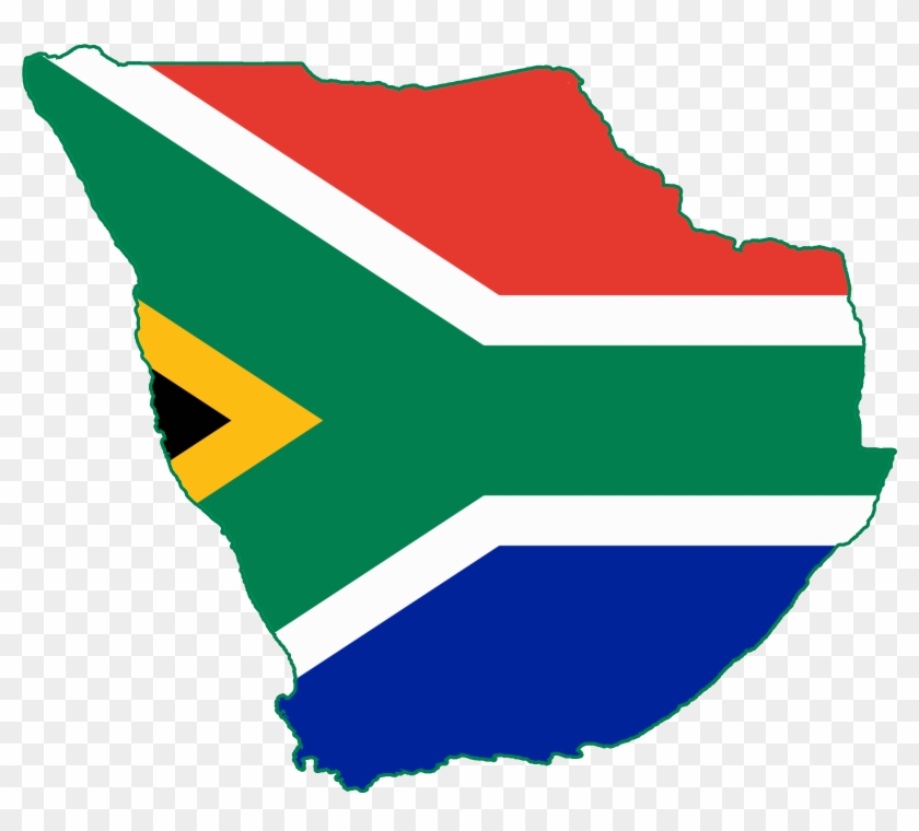 Map Flag Clipart House - South Africa Flag Map #1403127