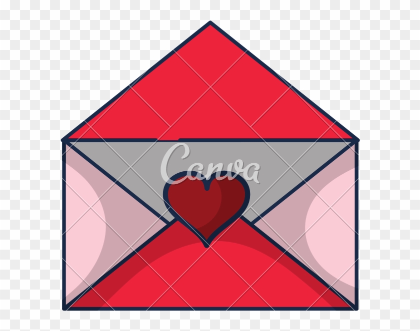 Open Love Letter With Romantic Message - Triangle #1403152