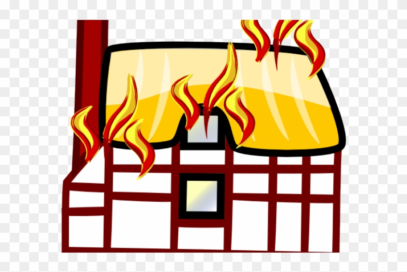 Fire Truck Clipart House Fire - House Fire Clip Art #1403189