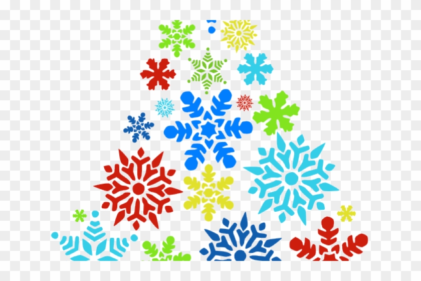 Snowflakes Clipart Tree - Christmas Dinner Invitations Free Template #1403193