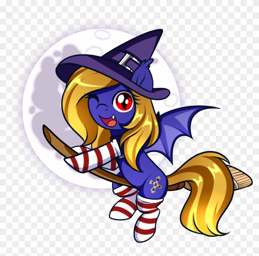 Xwhitedreamsx, Bat Pony, Bat Pony Oc, Bat Wings, Broom, - Cartoon #1403207