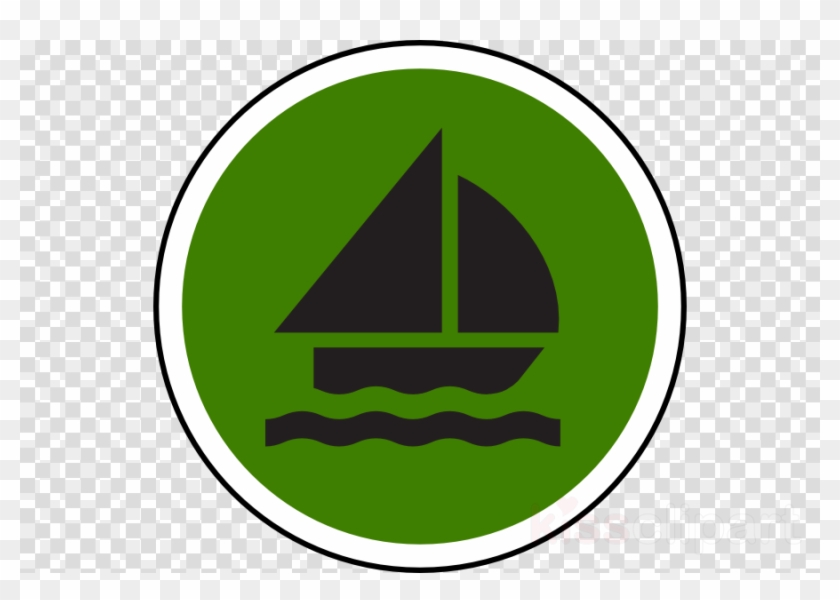 Boat In Green Circle Logo Clipart Sailboat Sailing - Logo Whatsapp Red Vector #1403232