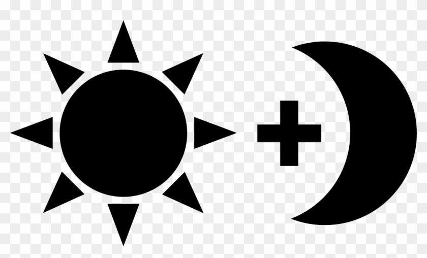 Png Free Library Day And Night Clipart Black And White - Grey Sun Icon Png #1403573