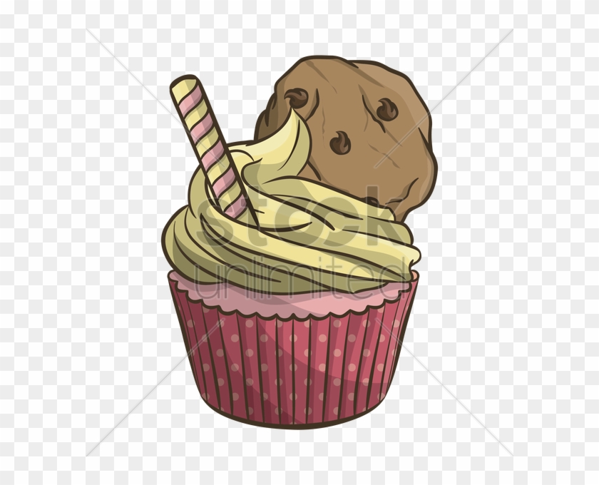 Cartoon Clipart Cupcake Buttercream Flavor By Bob Holmes, - Illustration #1403664