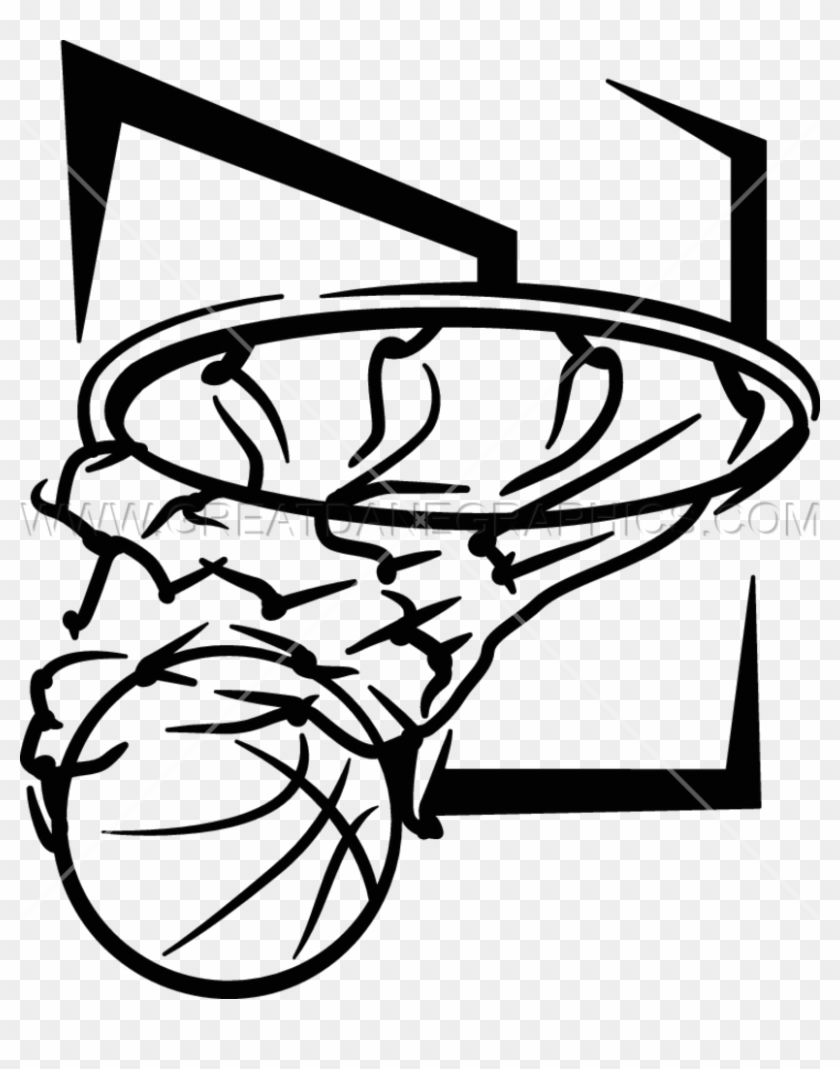 Basketball Hoop Drawing At Getdrawings - Basketball Artwork Black And White #1403712