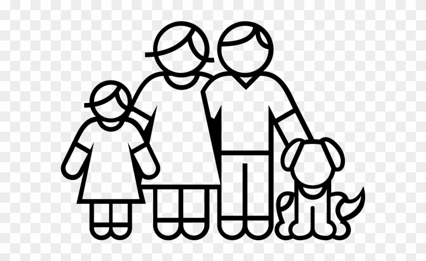 sketch of a family of 4 clipart