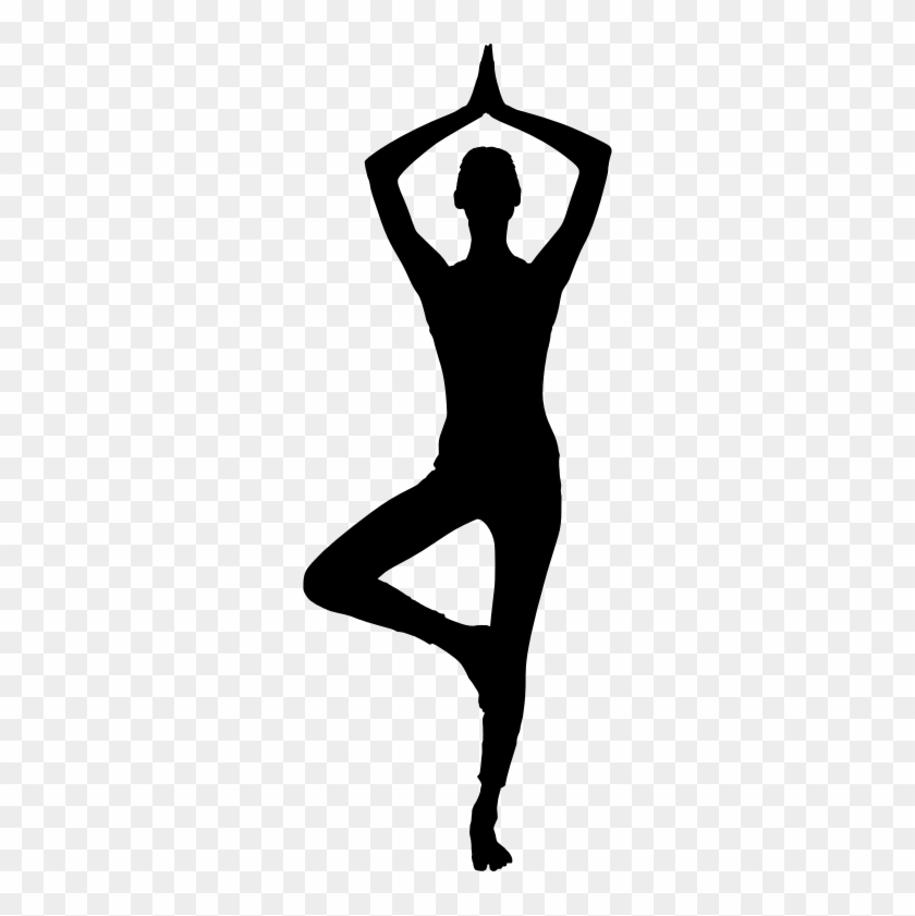 Female Silhouette Medium Image Png - Yoga Pose Silhouette Png #1403919