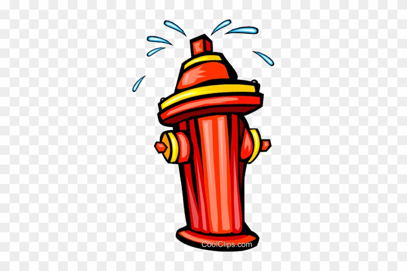 Fire Hydrants Royalty Free Vector Clip Art Illustration - Leaky Fire Hydrant #1404037