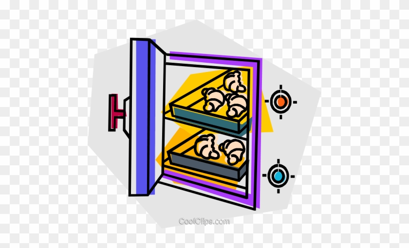 Baked Goods In The Oven Royalty Free Vector Clip Art - Baked Goods In The Oven Royalty Free Vector Clip Art #1404137