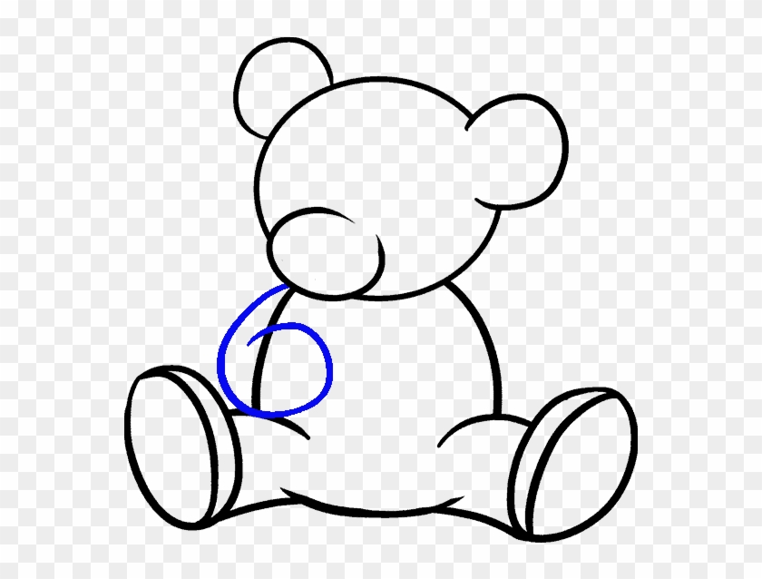 Clip Art Free Library Barney Drawing Easy - Bear #1404154