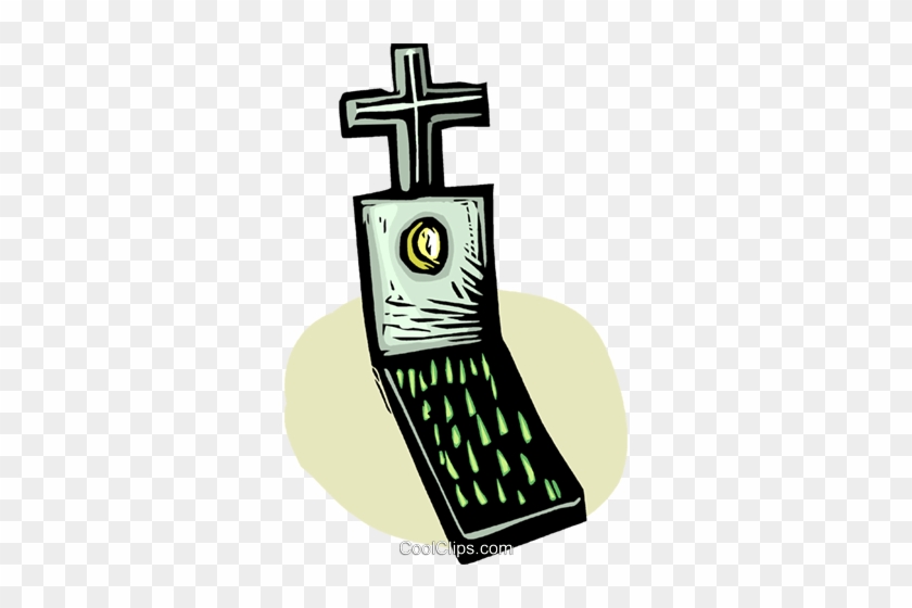 Grave Royalty Free Vector Clip Art Illustration - Cross #1404191