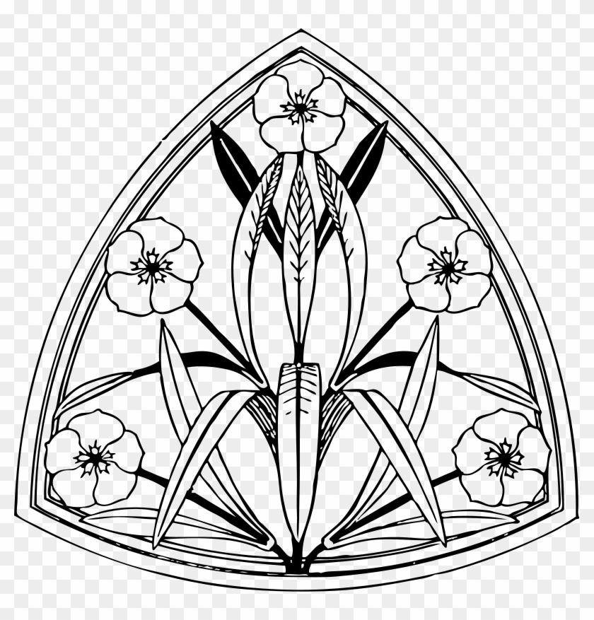 Art Nouveau Clip Art Download - Art Deco Line Drawing #1404198