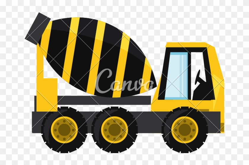 Cement Truck Vector Illustration - Carritos De Construcción Vector #1404310