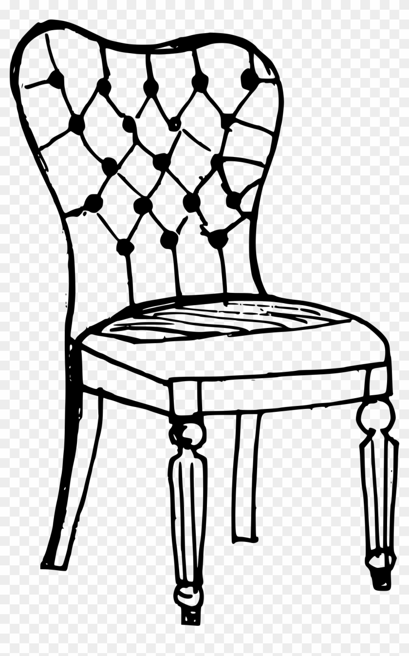 Chair Clip Line Art - Chair Drawing Png #1404439