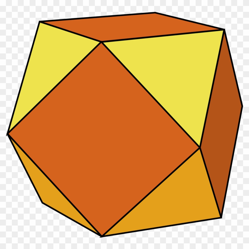 Cuboctahedron, Made From Squares And Triangles - Cuboctahedron, Made From Squares And Triangles #1404444
