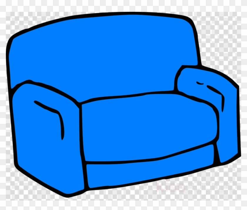 Blue Sofa Clipart Couch Clip Art - Speech Bubble Icon Transparent #1404445