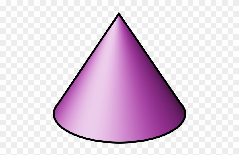 Grade Math D Shapes - Purple Cone 3d Shape #1404449