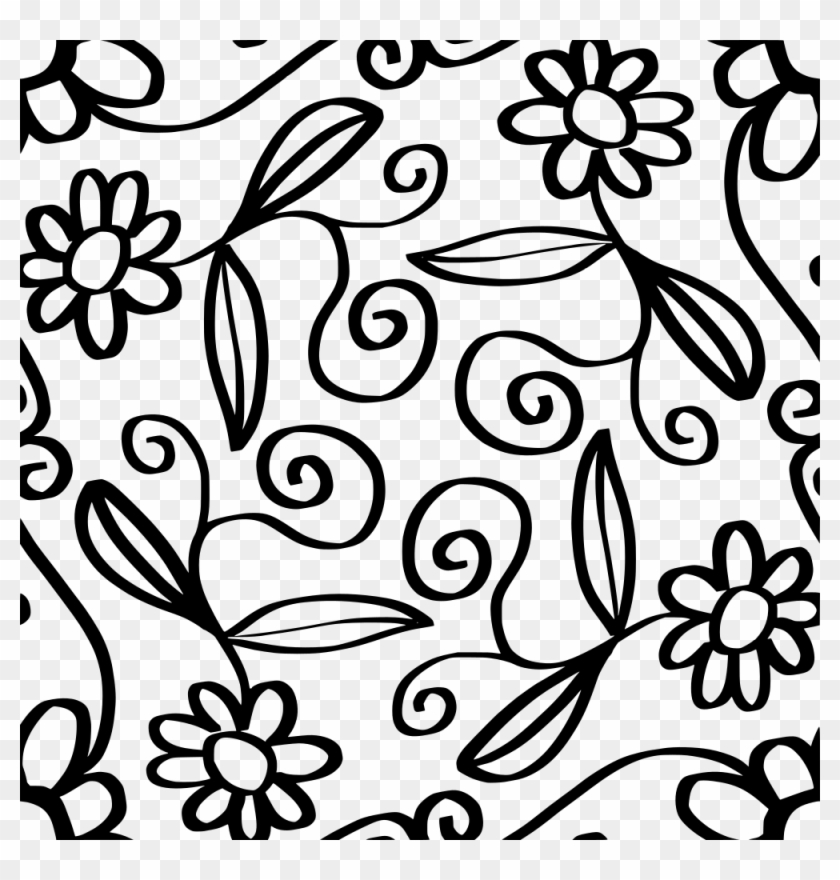 Tile Drawing Clip Art - Flower Abstract Floral Designs #1404807