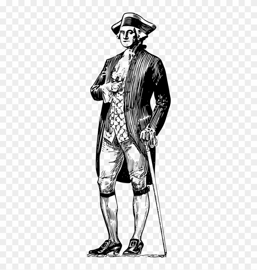 Net Clip Art Peace Love And Happyness Award Black - George Washington Standing Png #1404808
