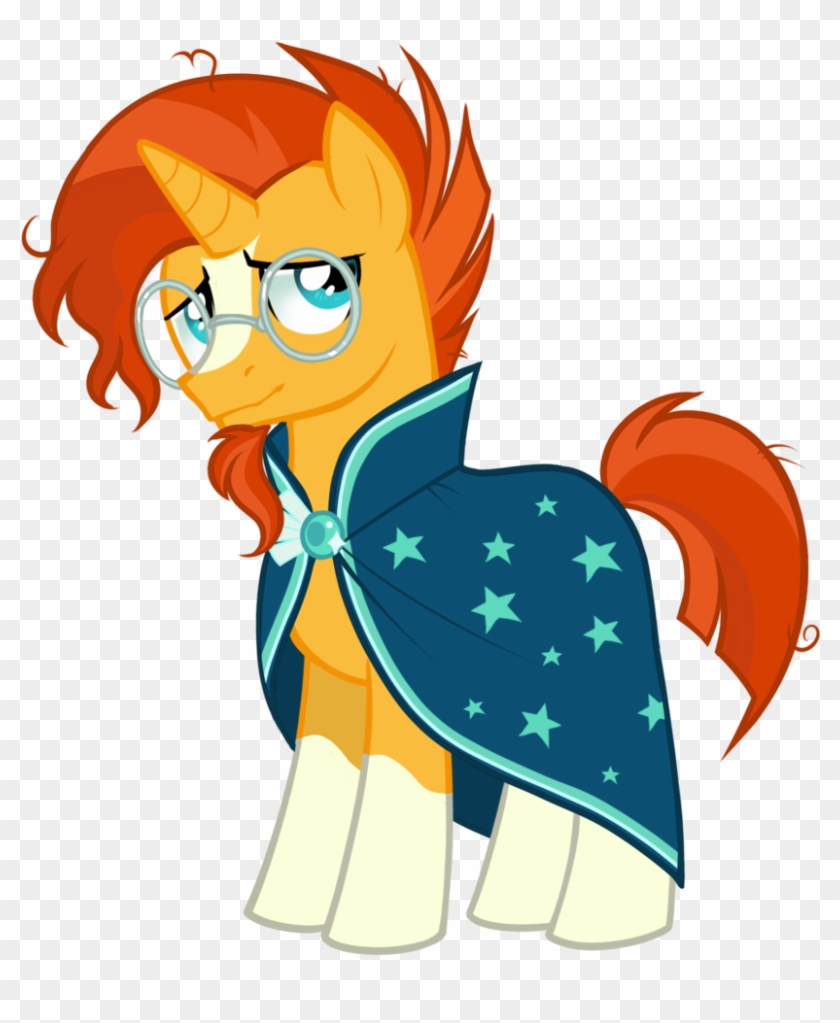 Legionattack, Cloak, Clothes, Cute, Glasses, Safe, - Mlp Sunburst Vector #1404961