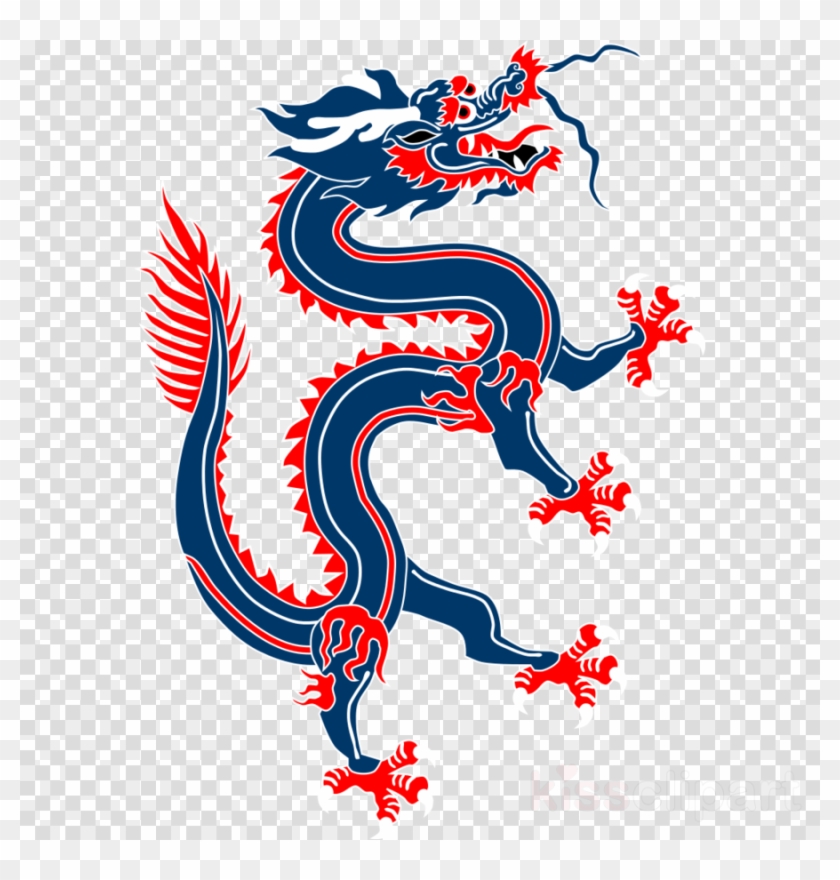 Chinese Dragon Svg Clipart China Chinese Dragon Clip - Ancient Chinese Coat Of Arms #1405005