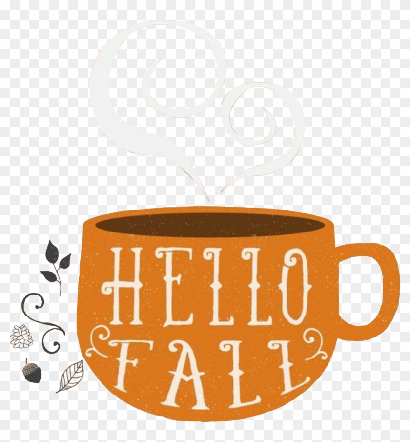 Hellofall Fallcolorscoffeecup Cup Fall Sticker - Hello Fall Phone Background #1405017
