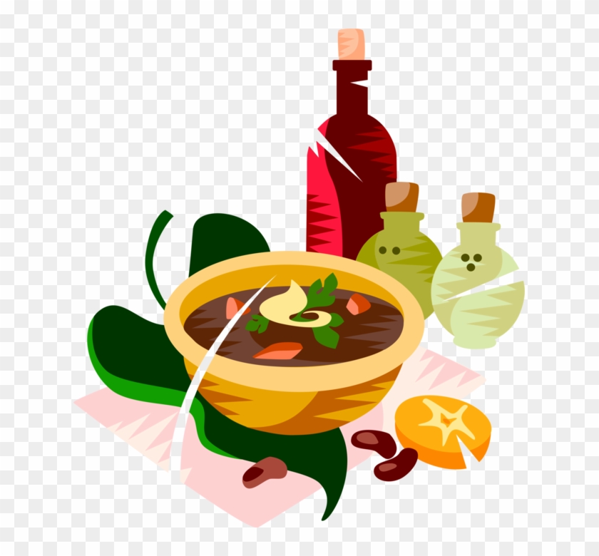 Black Vector Image Illustration Of Brazilian - Soup Vector Png #1405108