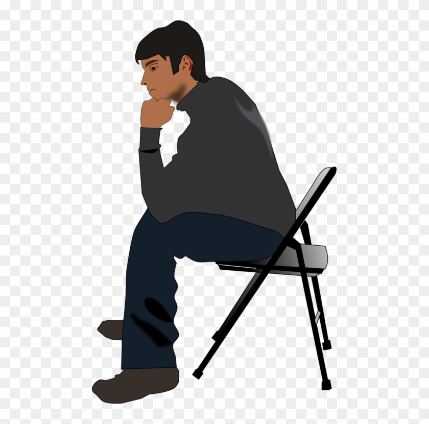 Computer Icons Chair Sitting Table Context Menu - Sitting On A Chair Clipart #1405227