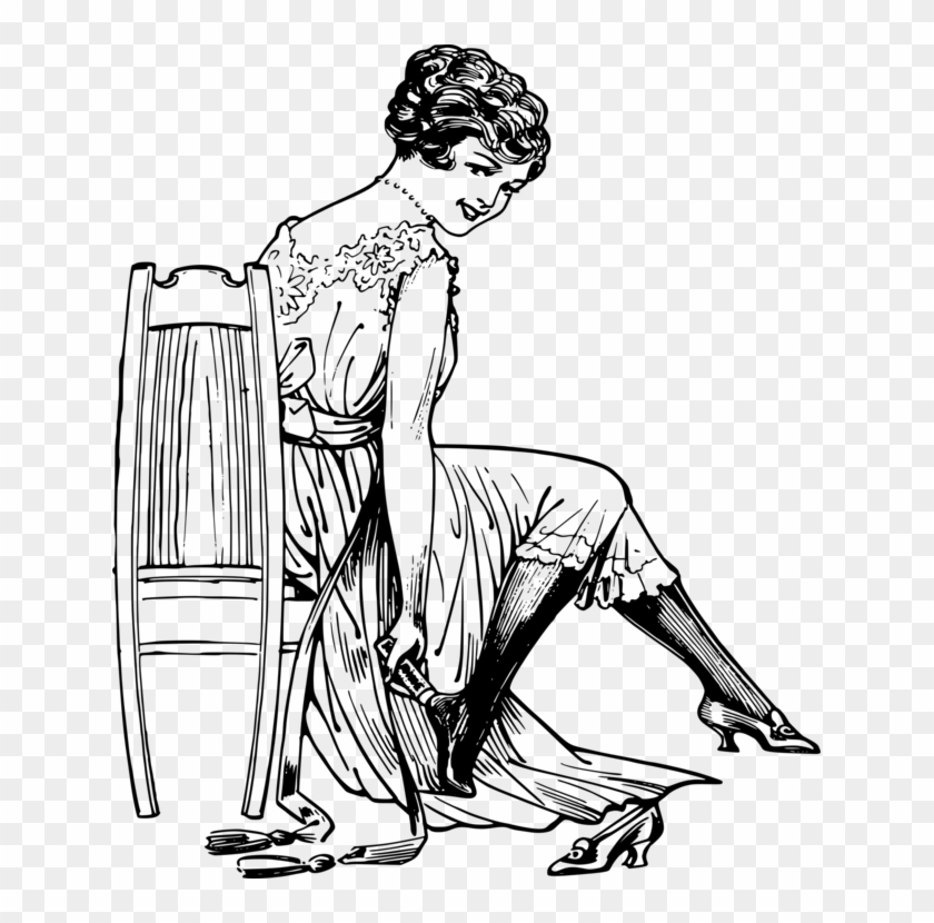 Chair T-shirt Woman Sitting Human Leg - Lady Sitting In A Chair #1405258