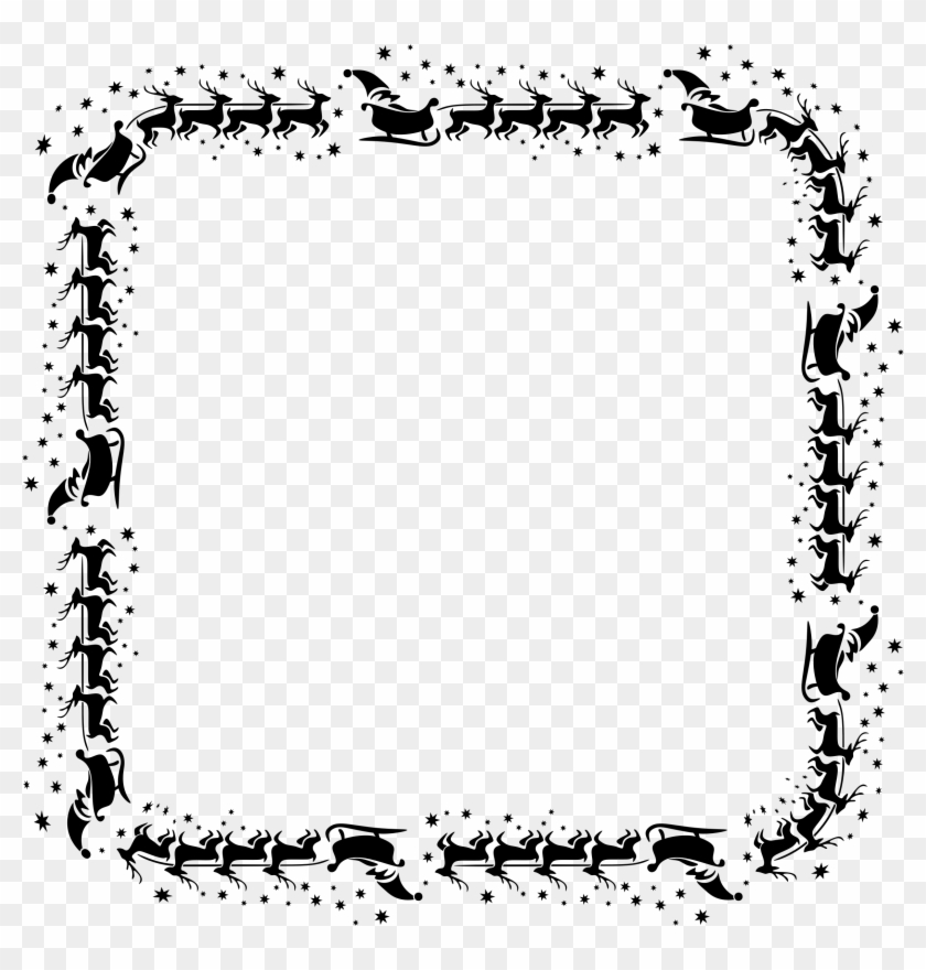 Big Image - Black And White Floral Border #1405271