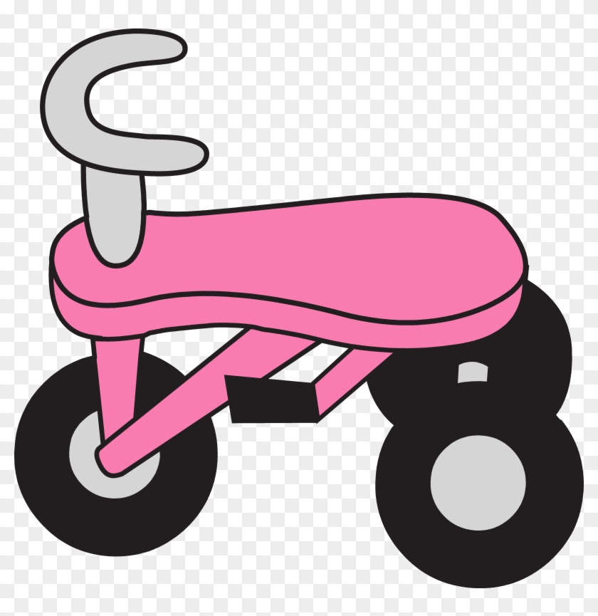Little Pink Tricycle Free Clip Art - Pink Tricycle Clipart #1405470