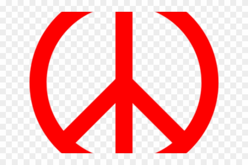 Peace Sign Clipart Red - Peace Sign White Background #1405646