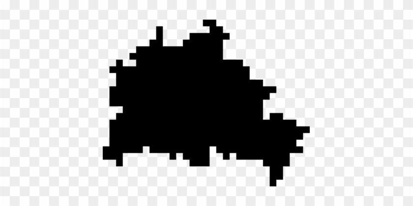 Computer Icons Pixel Art Berlin Black And White Download - Berlin Outline #1405733