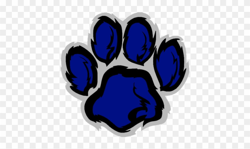 Johnson Elementary School - Tiger Paw Blue Png #1405835