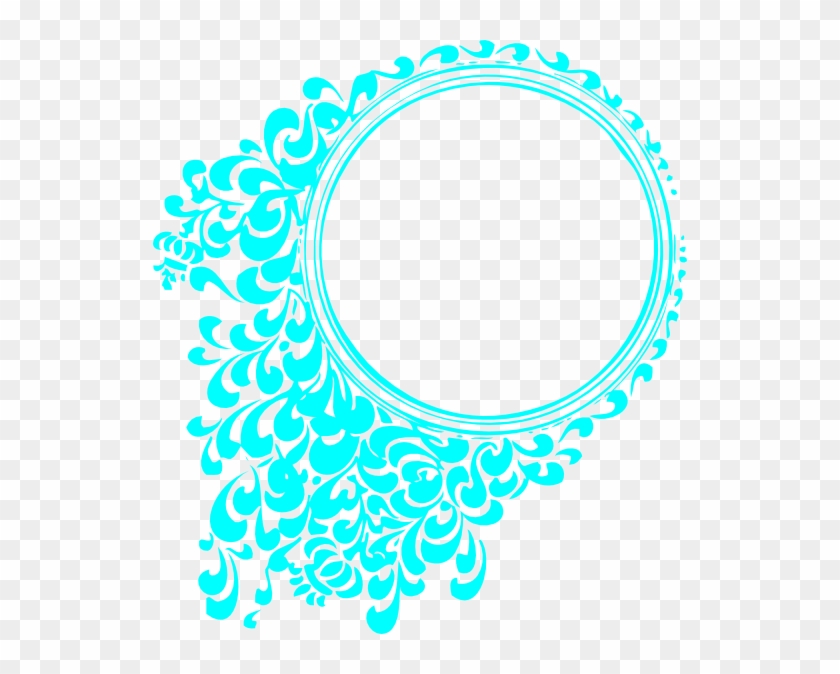 Aqua Circle Template Clip Art At Clker - Circle Border Design Png #1405974