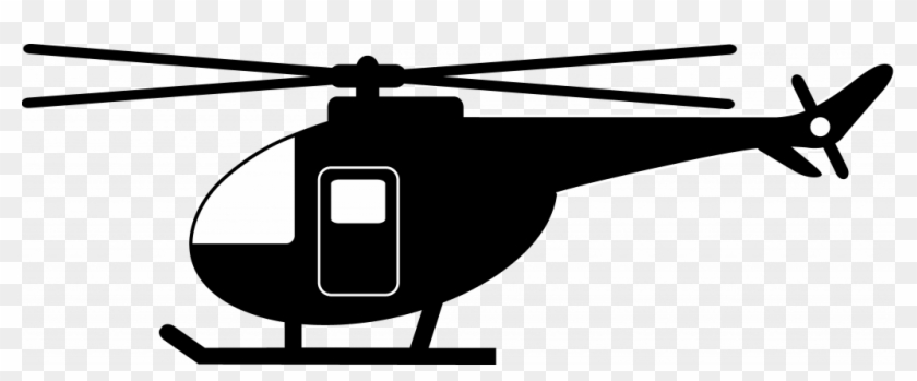 Helicopter Clipart Grey Object - Helicopter Silhouette Clipart Black And White #1406000