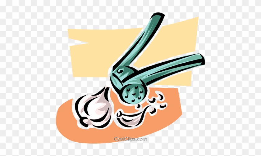 Garlic Press Royalty Free Vector Clip Art Illustration - Garlic Crusher Clipart #1406264