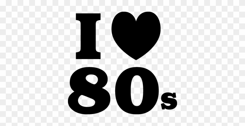 I Love The 80s Png - 80's Black And White #1406337