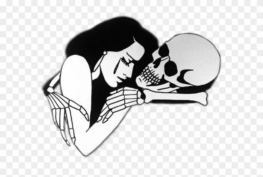 Skeleton And Girl Crying #1406422