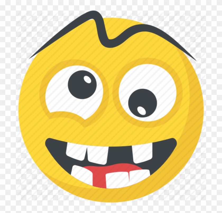 Crazy Face Smiley Smiley 2 Vectors Market Free Clip - Crazy Emoji Png Transparent #1406472