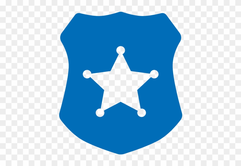 Icon Of A Police Badge - Symbol Of Shopping Center Png #1406488