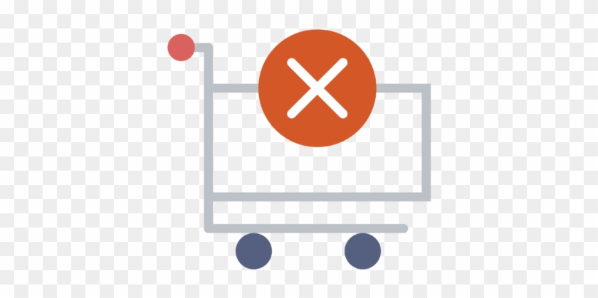 Shopping Cart With An X Over It - Shopping Cart #1406587