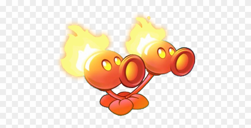 Graphic Transparent Image Twin Fire Png Plants Vs Zombies - Fire Peashooter Coloring Pages #1406592