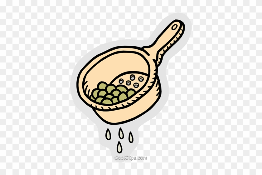Strained Peas Royalty Free Vector Clip Art Illustration - Straining Food Clipart #1406620